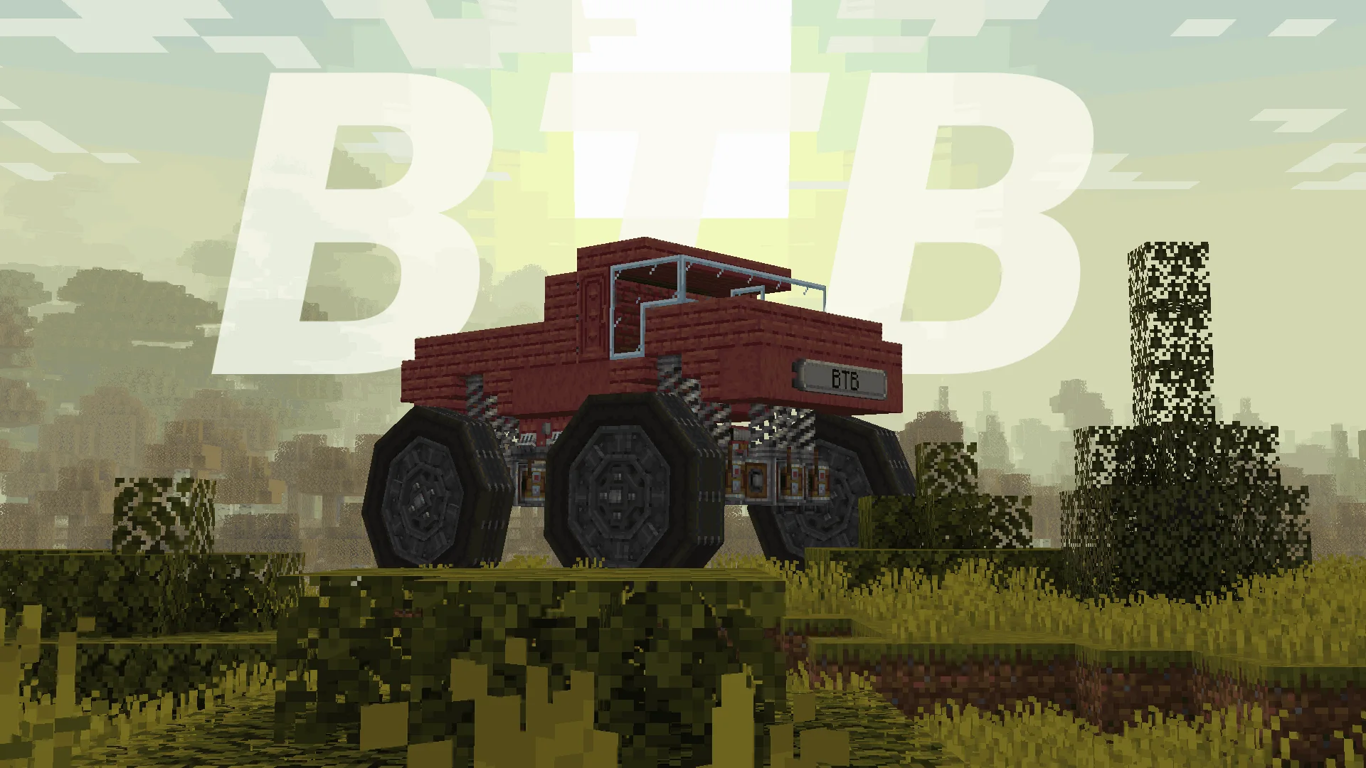 Ảnh xem trước Monster Truck red với các chi tiết chính như độ cân thân, dáng đáp, khoảng hở đuôi hoặc rotor, phía điều khiển và khoảng trống quanh bãi đáp.