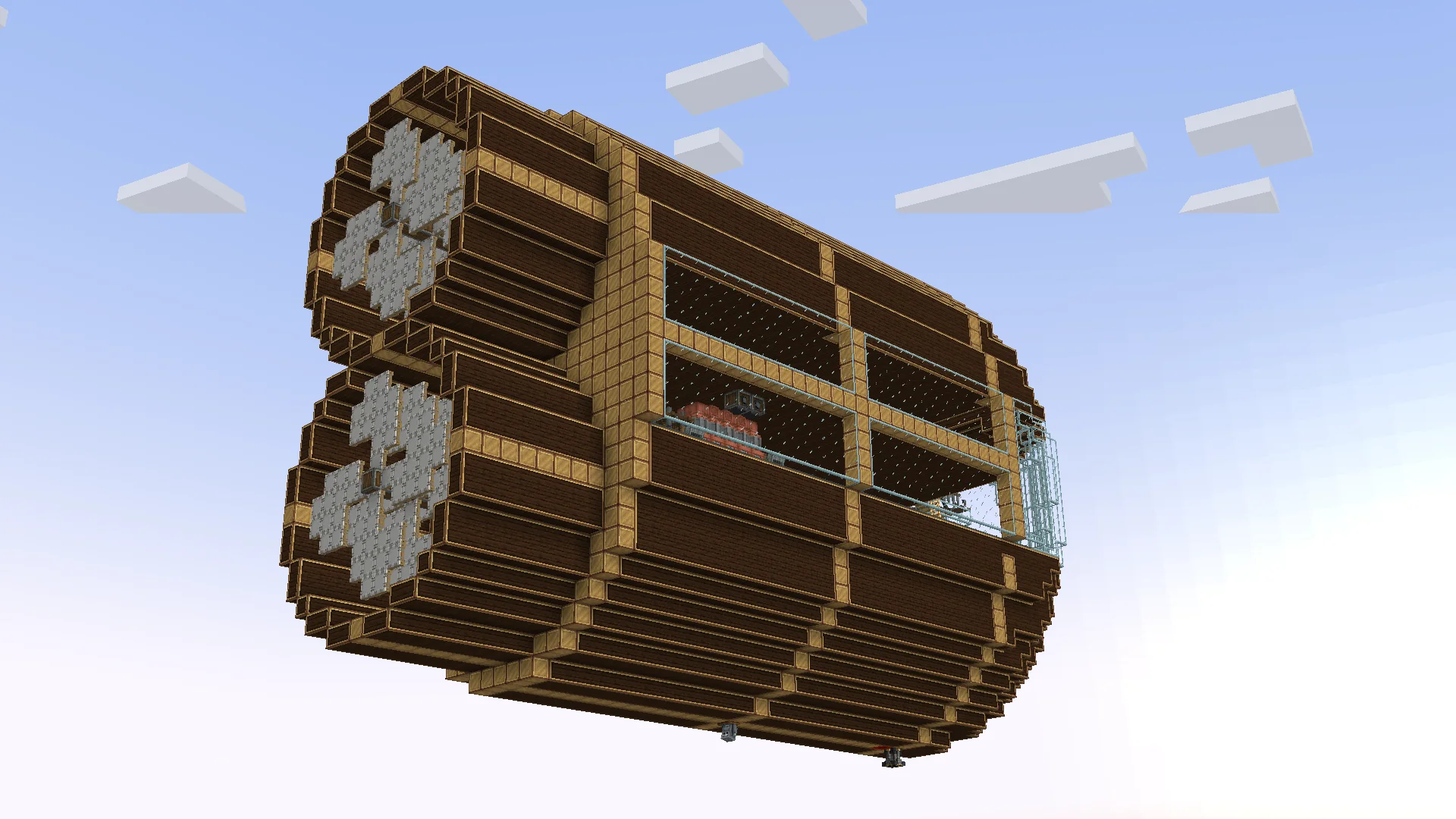 The Subciel with Brass Casing, Levitite, Framed Glass, Brass Block, Clay, White Sail, Copycat Stairs, and Fluid Tank, visible proportions, and a 22 x 32 x 49 schematic footprint.