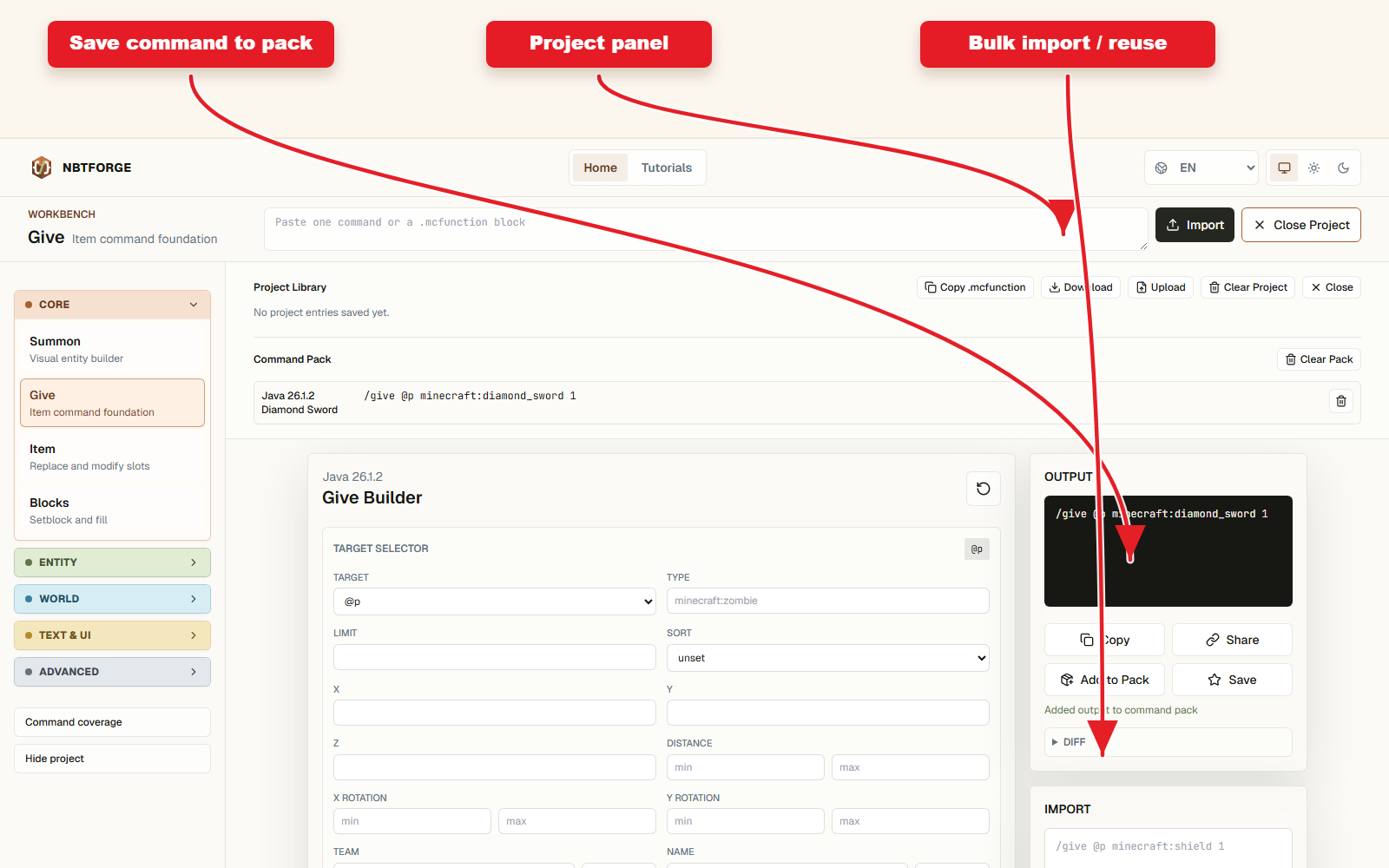 Advanced et datapack : data merge, loot tables, diff et Project screenshot 2