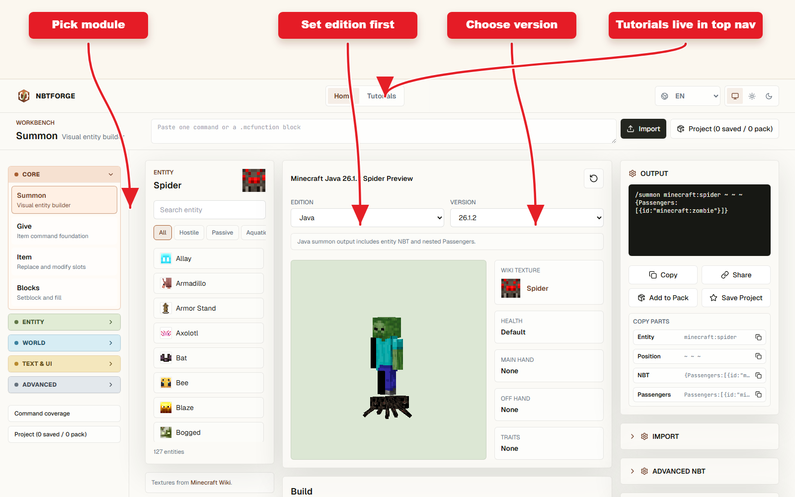 Cara membuat perintah Minecraft dengan NBTForge screenshot 1