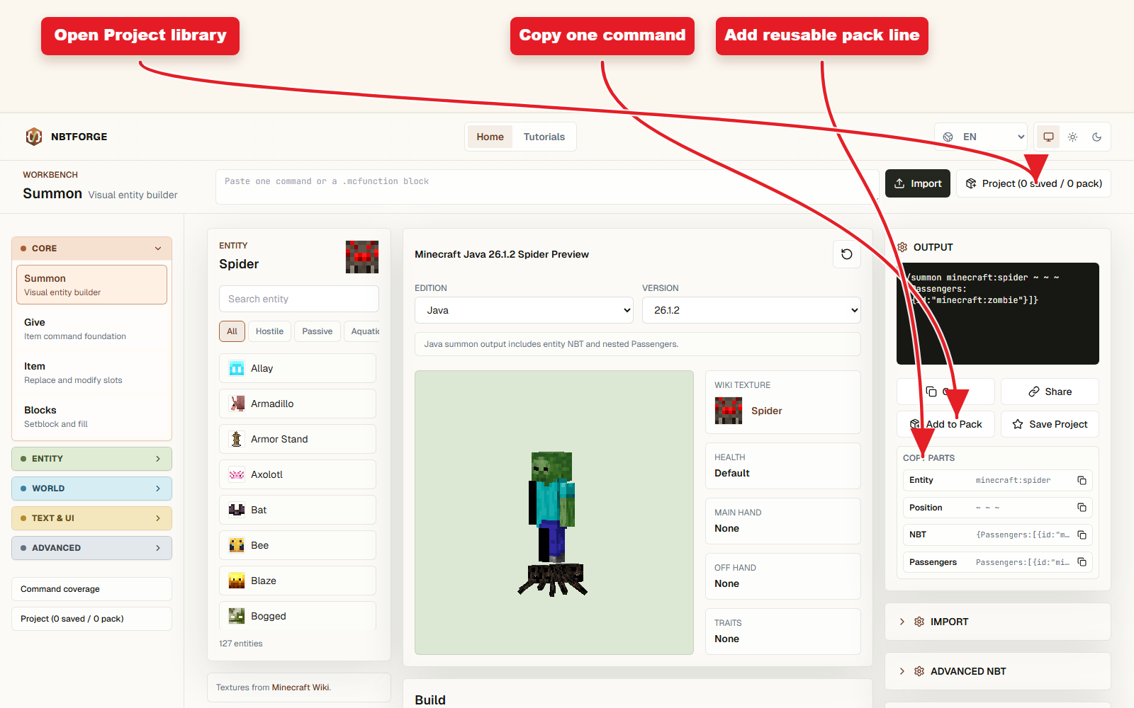 Cara membuat perintah Minecraft dengan NBTForge screenshot 2